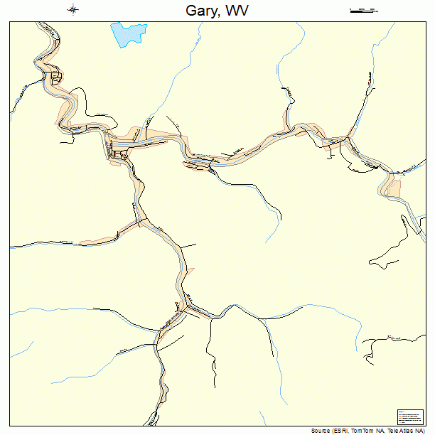 Gary, WV street map
