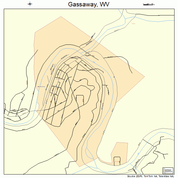 Gassaway, WV street map