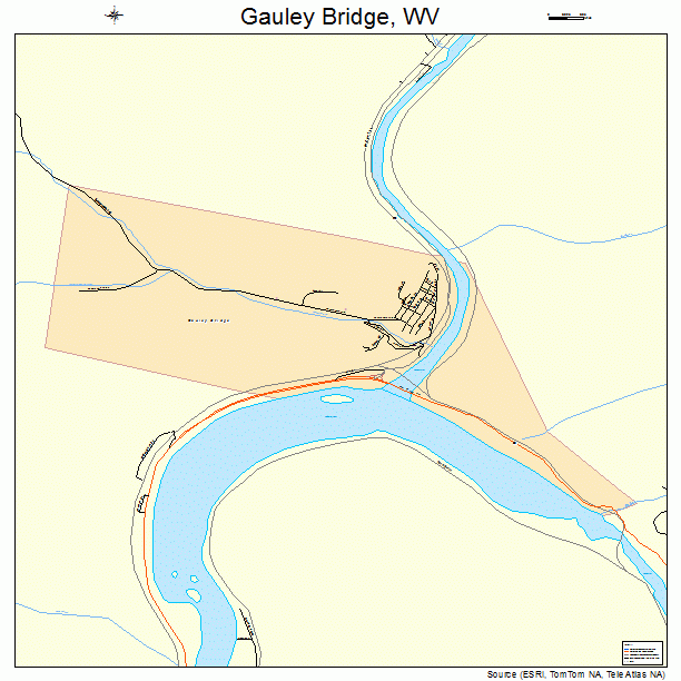 Gauley Bridge, WV street map