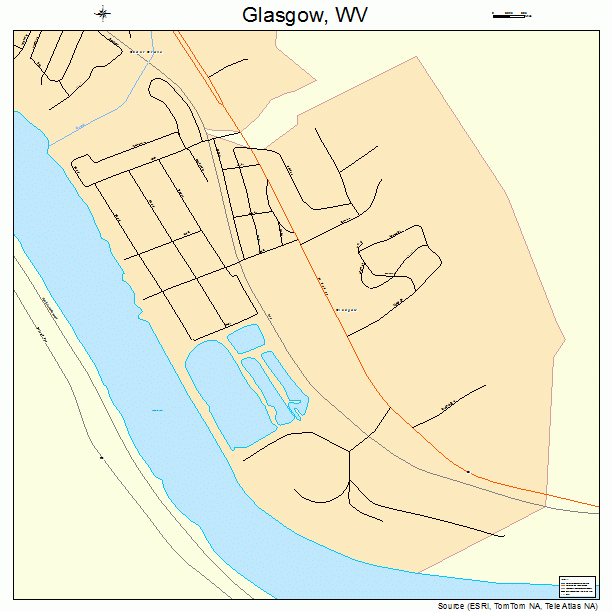 Glasgow, WV street map