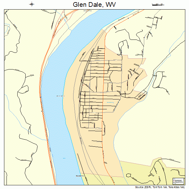 Glen Dale, WV street map