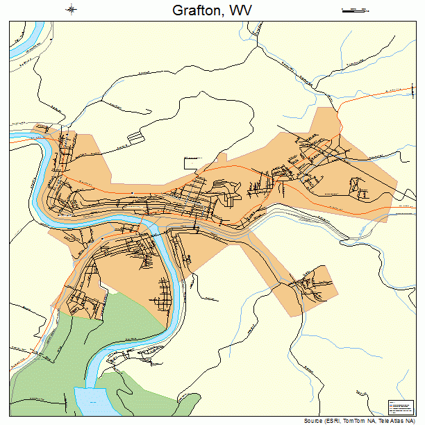 Grafton, WV street map