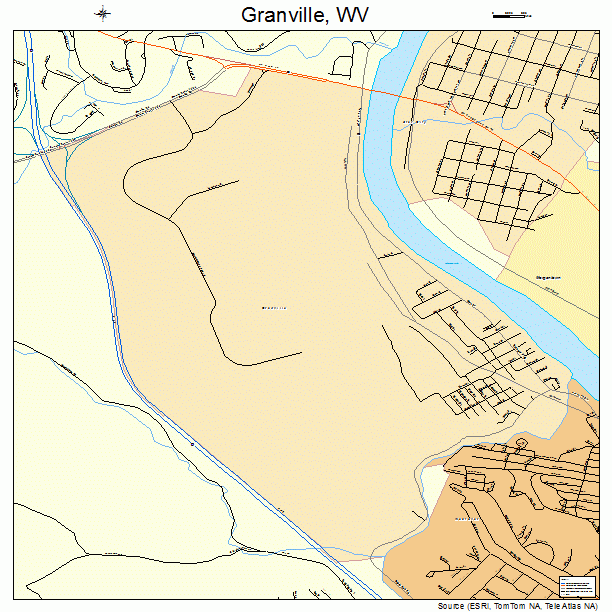 Granville, WV street map