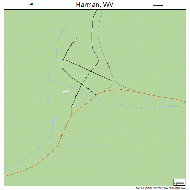 Harman, WV street map
