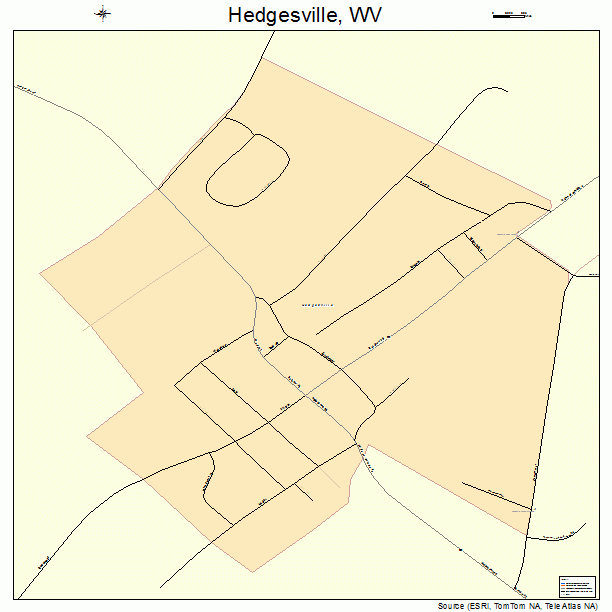 Hedgesville, WV street map