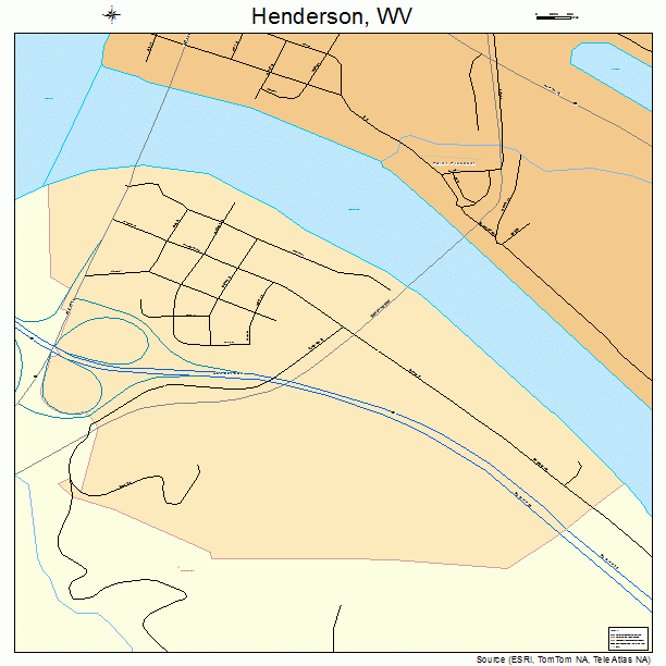 Henderson, WV street map