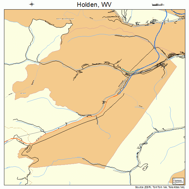 Holden, WV street map