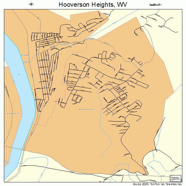 Hooverson Heights, WV street map