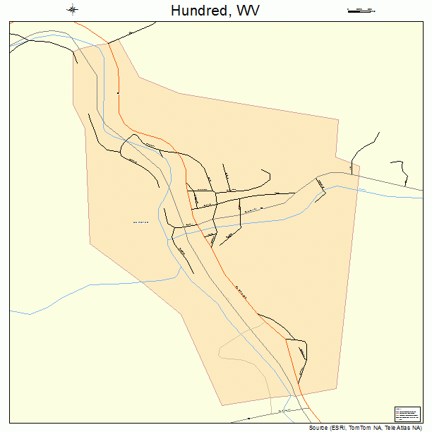 Hundred, WV street map