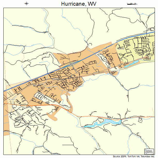 Hurricane, WV street map