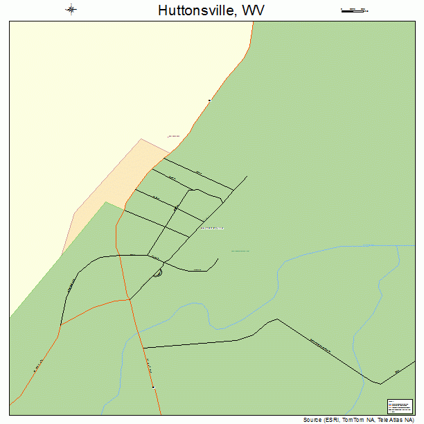 Huttonsville, WV street map