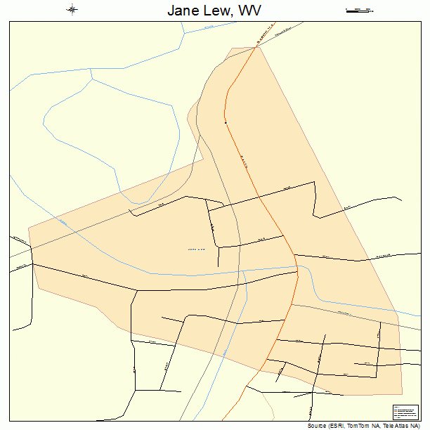 Jane Lew, WV street map