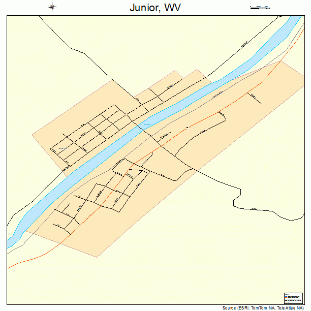 Junior, WV street map