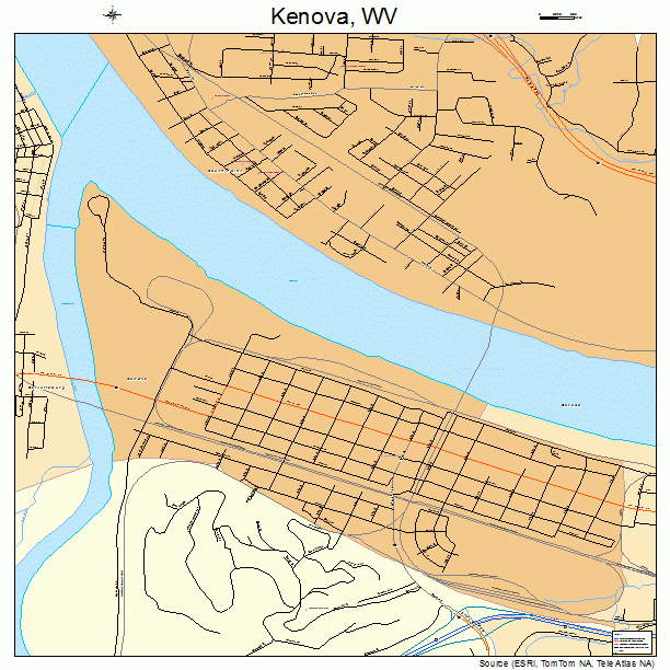 Kenova, WV street map