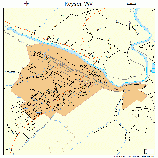 Keyser, WV street map