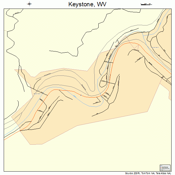 Keystone, WV street map