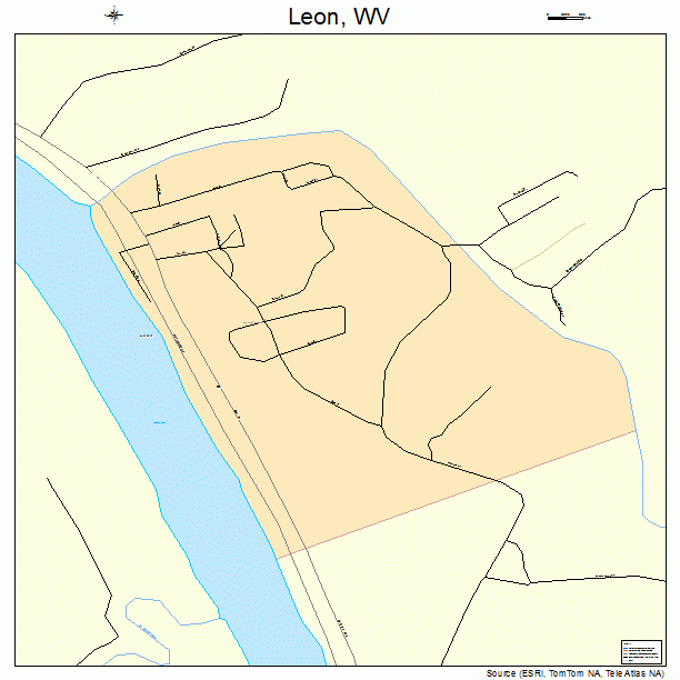 Leon, WV street map