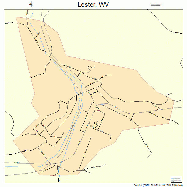 Lester, WV street map