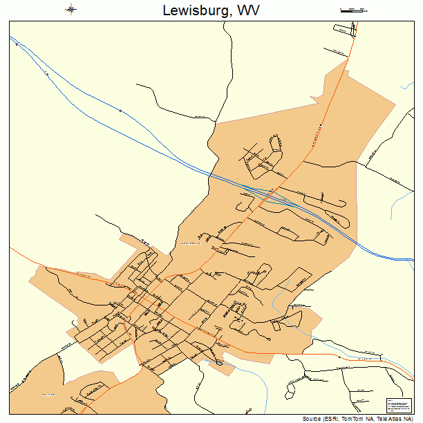 Lewisburg, WV street map