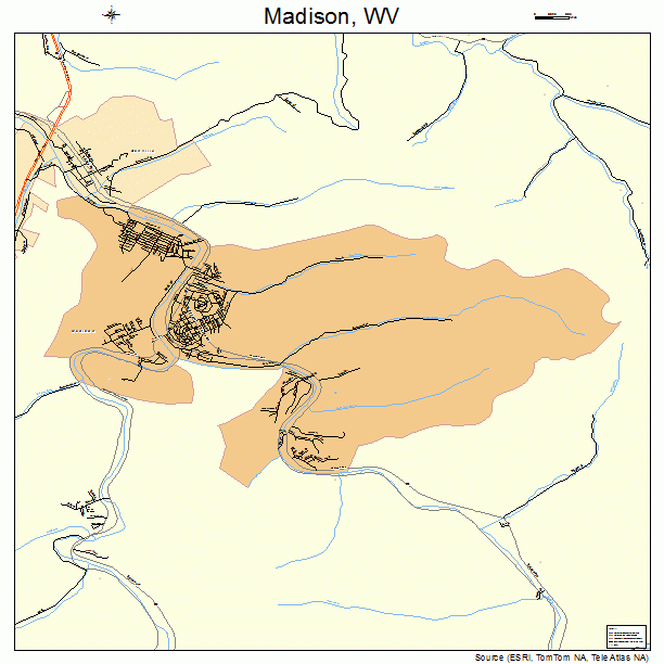 Madison, WV street map