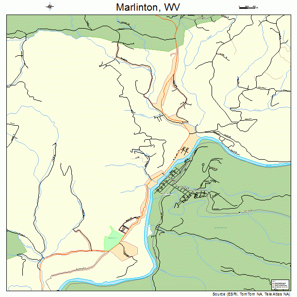 Marlinton, WV street map