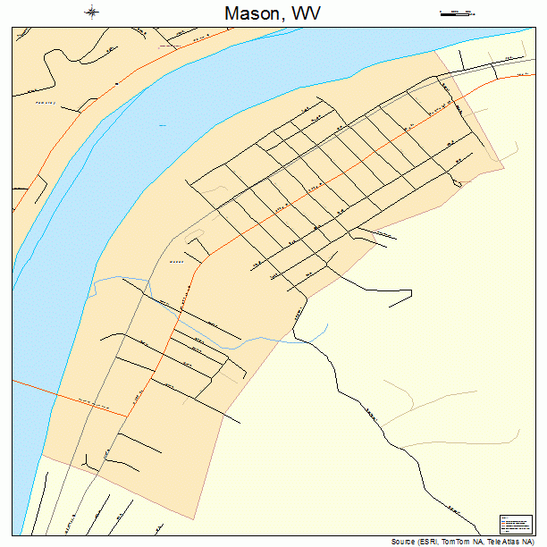 Mason, WV street map