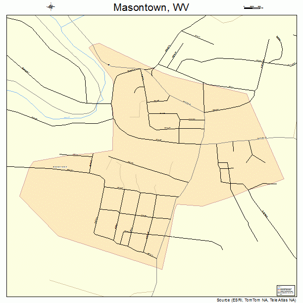 Masontown, WV street map