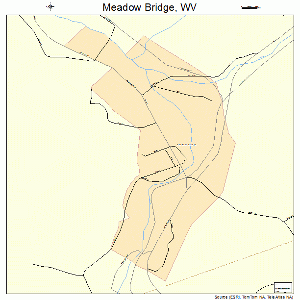 Meadow Bridge, WV street map