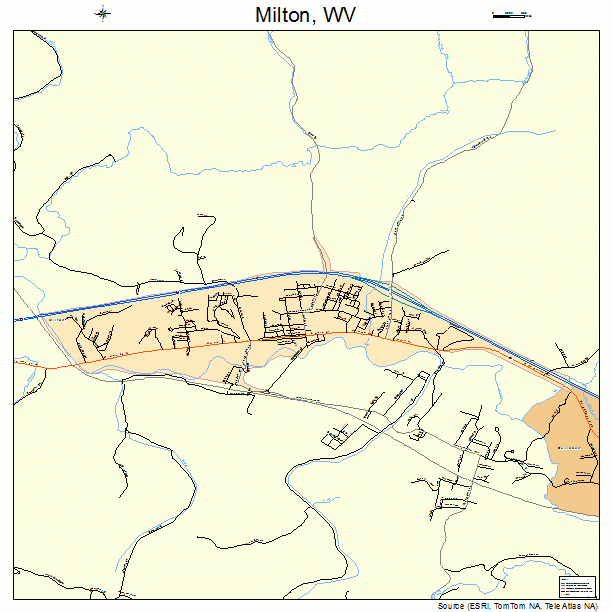 Milton, WV street map