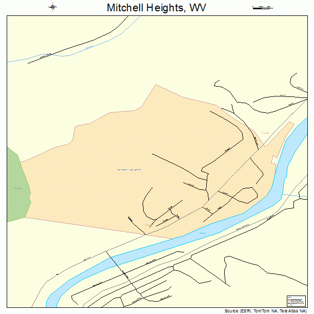 Mitchell Heights, WV street map