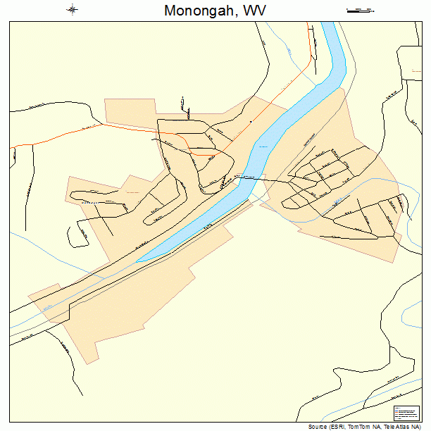 Monongah, WV street map