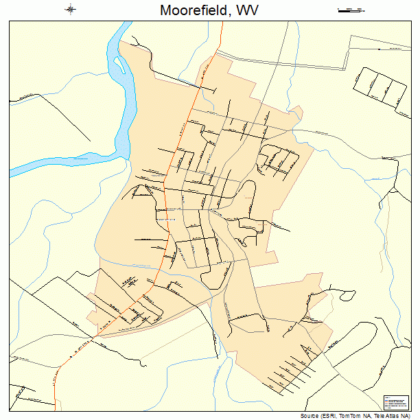 Moorefield, WV street map