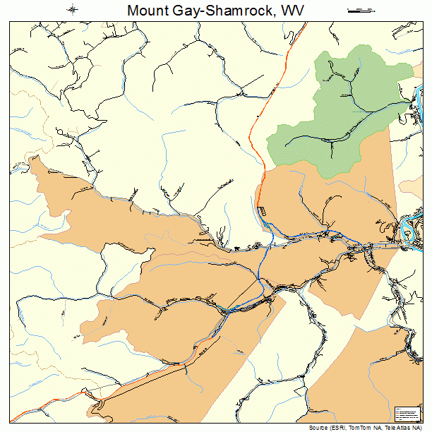 Mount Gay-Shamrock, WV street map