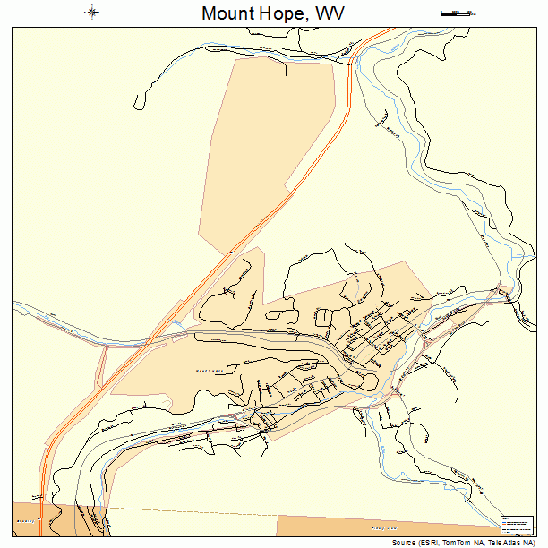 Mount Hope, WV street map