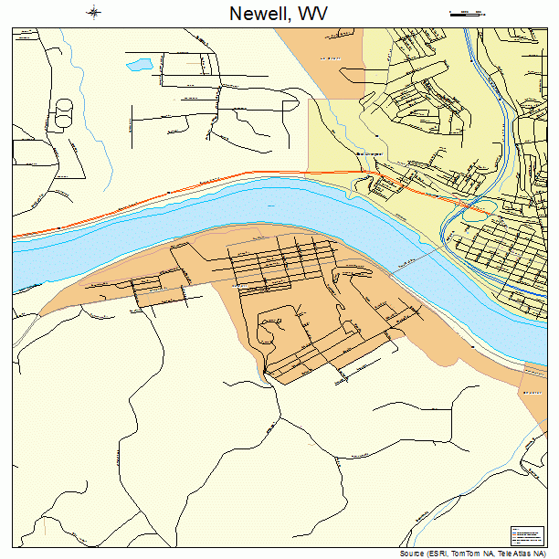 Newell, WV street map