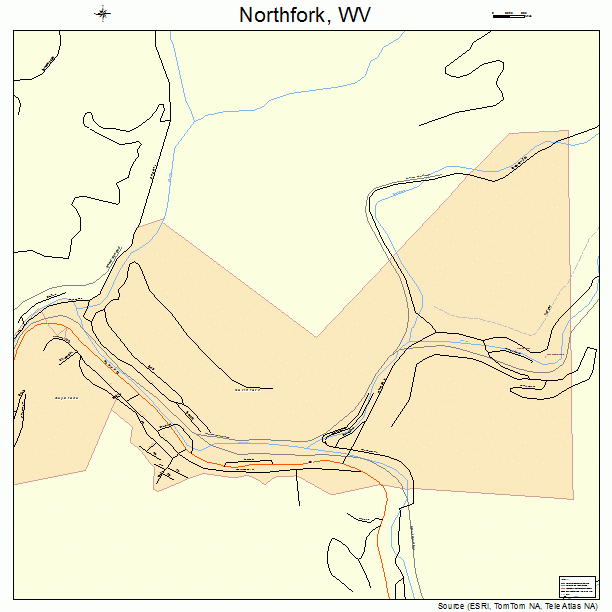 Northfork, WV street map