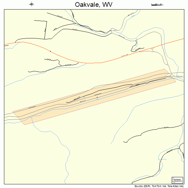 Oakvale, WV street map