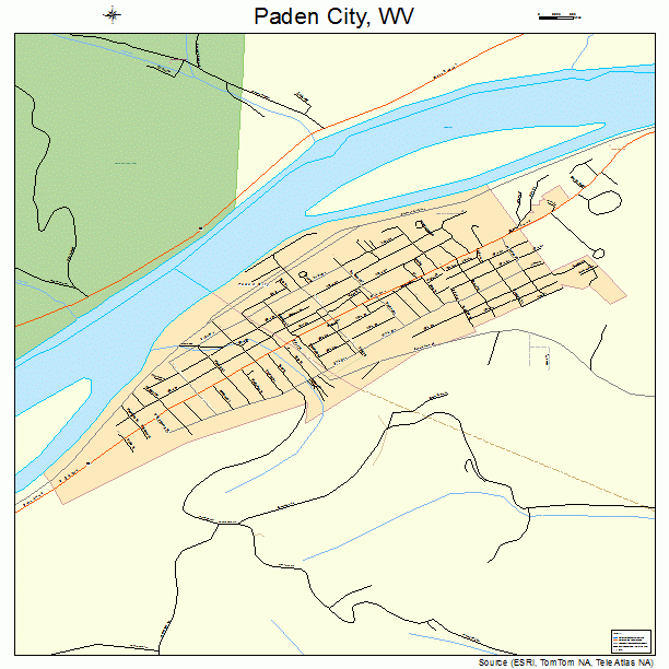 Paden City, WV street map