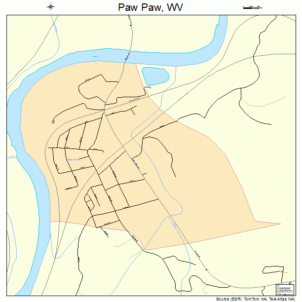 Paw Paw, WV street map