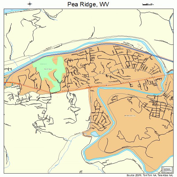 Pea Ridge, WV street map