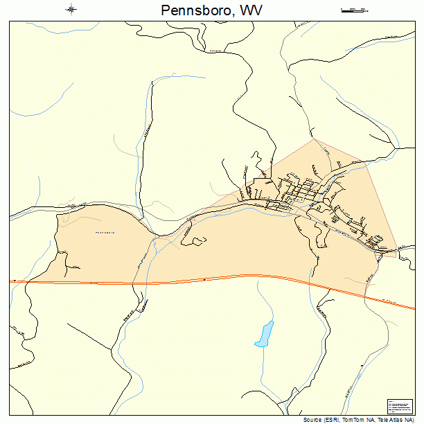 Pennsboro, WV street map