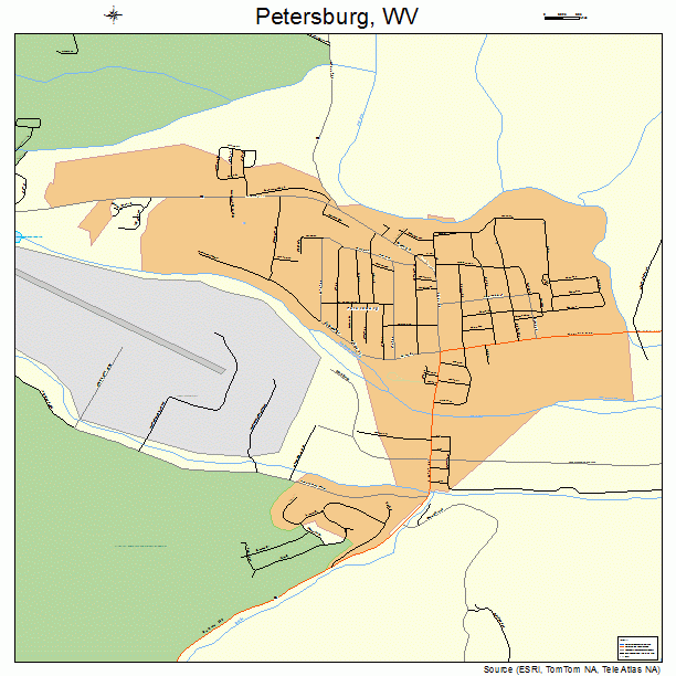 Petersburg, WV street map