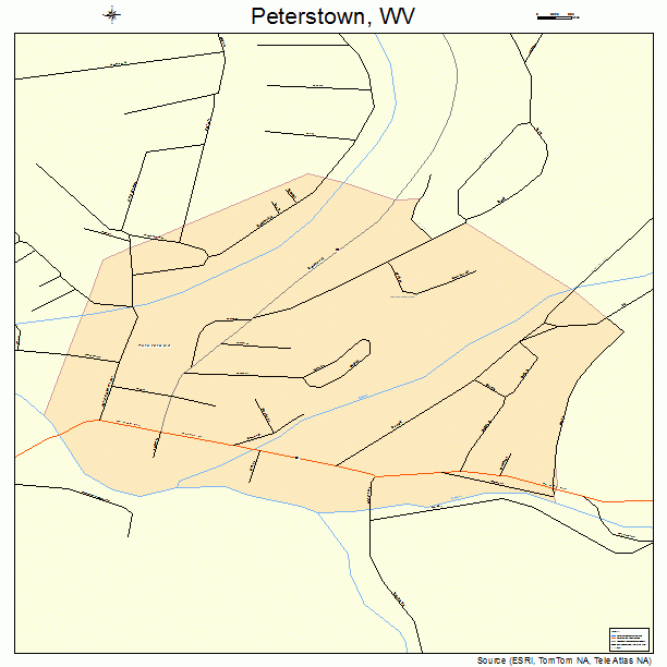 Peterstown, WV street map