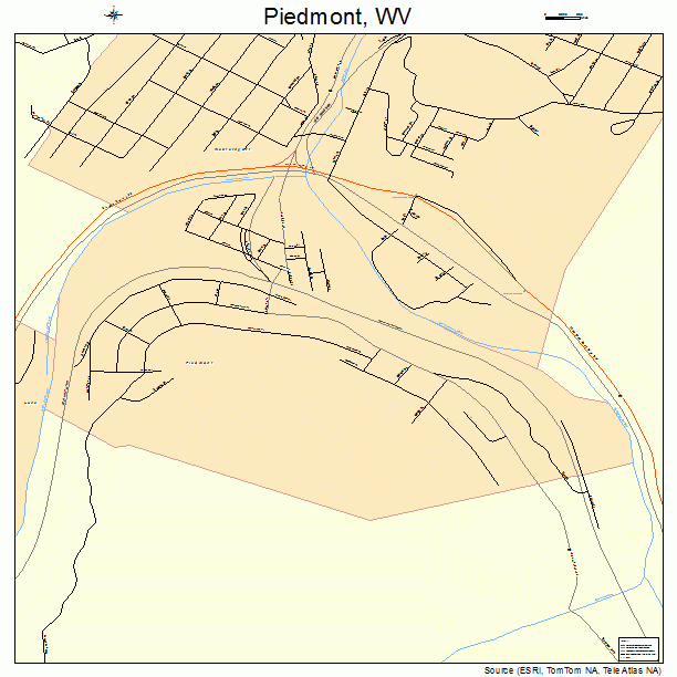 Piedmont, WV street map