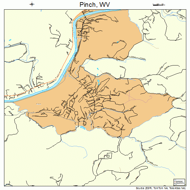 Pinch, WV street map