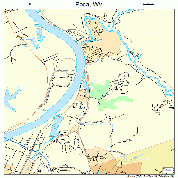 Poca, WV street map