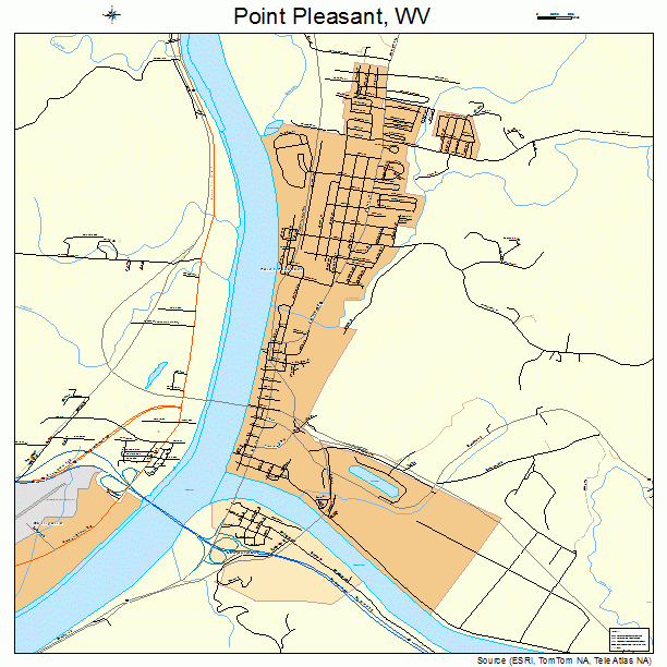 Point Pleasant, WV street map