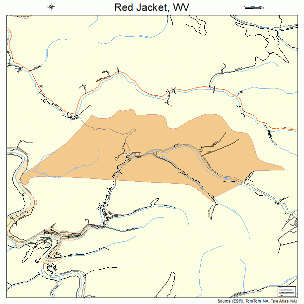 Red Jacket, WV street map