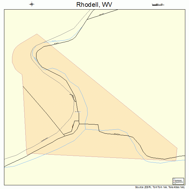 Rhodell, WV street map