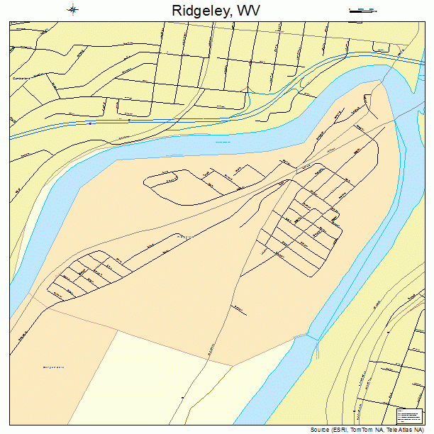 Ridgeley, WV street map